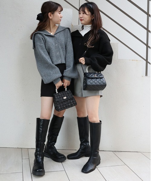 one after another NICE CLAUP（ワンアフターアナザーナイスクラップ）の「履くだけでスタイルアップ！美シルエットのシンプルショートパンツ（その他パンツ・レディース・アイボリー/ブラック/ブラック系その他/ブラウン・FREE）」の8枚目の写真