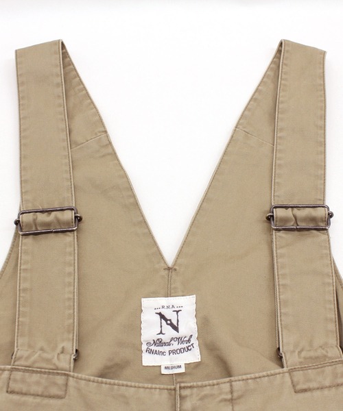 RNA-N（アールエヌエーエヌ）の「O0663 ツイルシンプルオーバーオール（サロペット/オーバーオール・レディース・ベージュ/ネイビー/オリーブ・MEDIUM）」の11枚目の写真