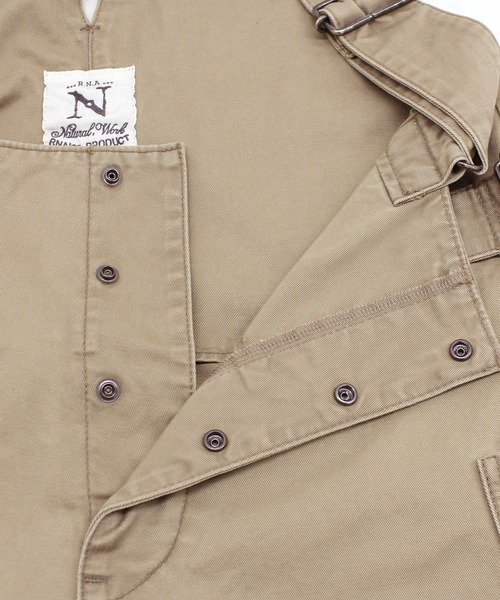 RNA-N（アールエヌエーエヌ）の「O0663 ツイルシンプルオーバーオール（サロペット/オーバーオール・レディース・ベージュ/ネイビー/オリーブ・MEDIUM）」の12枚目の写真