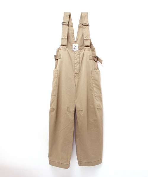 RNA-N（アールエヌエーエヌ）の「O0663 ツイルシンプルオーバーオール（サロペット/オーバーオール・レディース・ベージュ/ネイビー/オリーブ・MEDIUM）」の4枚目の写真