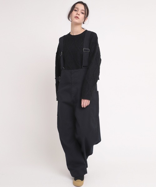 RNA-N（アールエヌエーエヌ）の「O0663 ツイルシンプルオーバーオール（サロペット/オーバーオール・レディース・ベージュ/ネイビー/オリーブ・MEDIUM）」の8枚目の写真