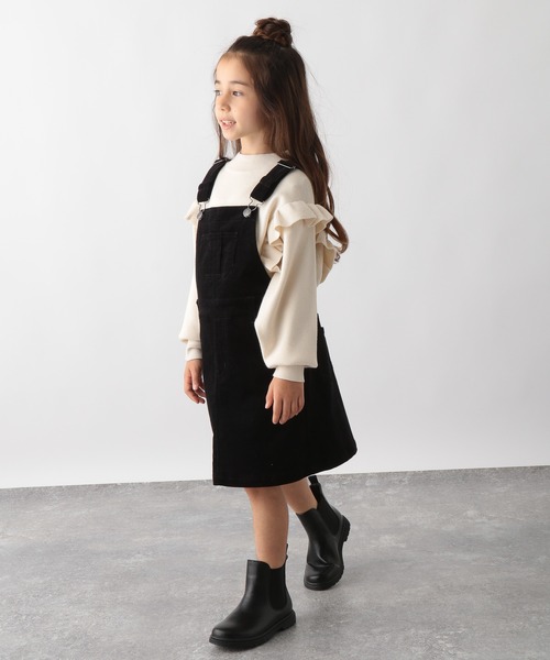 GLOBAL WORK（グローバルワーク）の「【キッズ】ショルダーフリルニットプルオーバー/239179（ニット/セーター・キッズ・ブラック/オフホワイト・110cm/100cm/120cm/130cm/140cm/150cm/160cm）」の3枚目の写真