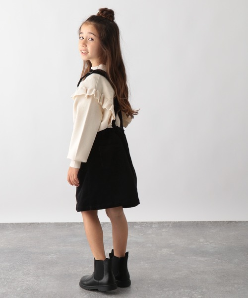 GLOBAL WORK（グローバルワーク）の「【キッズ】ショルダーフリルニットプルオーバー/239179（ニット/セーター・キッズ・ブラック/オフホワイト・110cm/100cm/120cm/130cm/140cm/150cm/160cm）」の12枚目の写真