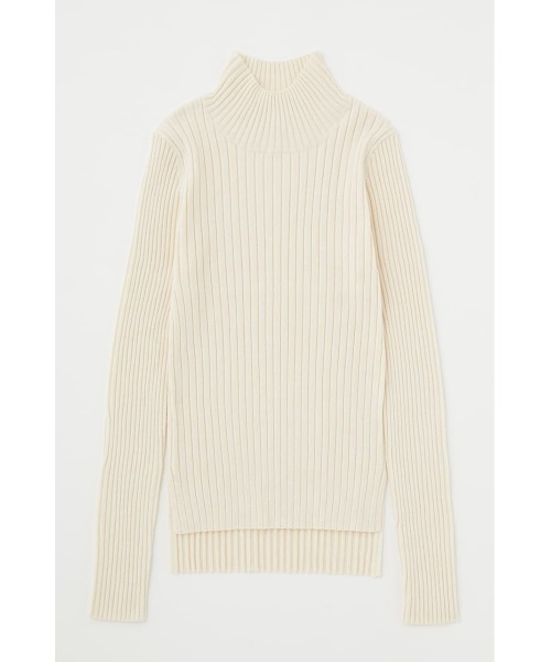 MOUSSY（マウジー）の「RIB セーター（ニット/セーター・レディース・ブラック/ブラウン/アイボリー/ライトカーキ・FREE）」の2枚目の写真