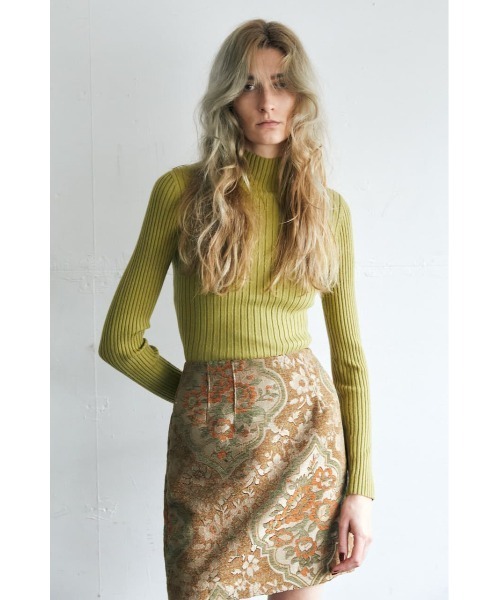 MOUSSY（マウジー）の「RIB セーター（ニット/セーター・レディース・ブラック/ブラウン/アイボリー/ライトカーキ・FREE）」の8枚目の写真