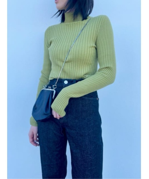 MOUSSY（マウジー）の「RIB セーター（ニット/セーター・レディース・ブラック/ブラウン/アイボリー/ライトカーキ・FREE）」の18枚目の写真