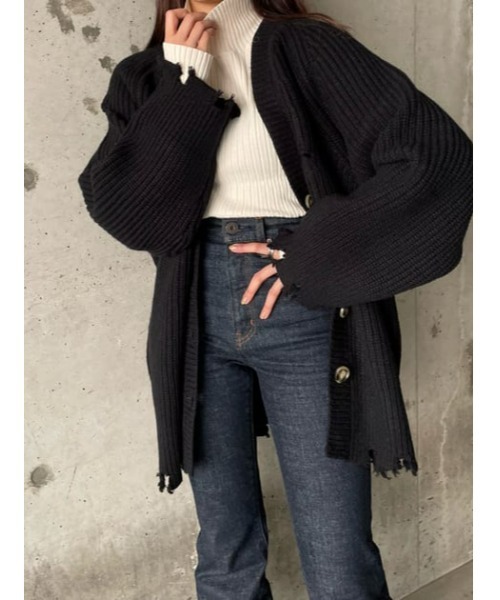 MOUSSY（マウジー）の「RIB セーター（ニット/セーター・レディース・ブラック/ブラウン/アイボリー/ライトカーキ・FREE）」の19枚目の写真