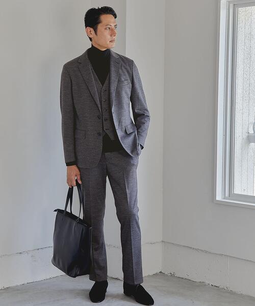 green label relaxing(グリーンレーベルリラクシング)の「WTO ジャージ イージー NP スラックス -ウォッシャブル・ストレッチ・防シワ- **(スラックス・メンズ・グレー/ネイビー・L/84/S/76/XL/88/M/80)」の13枚目の写真
