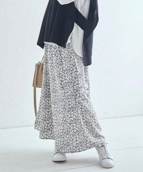 coen(コーエン)の「フラワープリントロングスカート(スカート・レディース・ダークグレー/ネイビー/ケリー・MEDIUM/LARGE)」の6枚目の写真