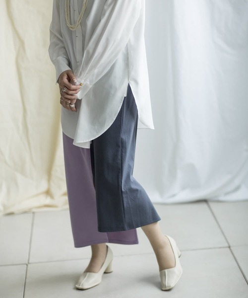 mona Belinda（モナベリンダ）の「配色アシメスカート（スカート・レディース・パープル/サックスブルー/グレイッシュベージュ・FREE）」の10枚目の写真
