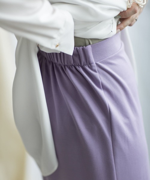 mona Belinda（モナベリンダ）の「配色アシメスカート（スカート・レディース・パープル/サックスブルー/グレイッシュベージュ・FREE）」の22枚目の写真