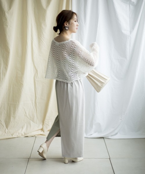 mona Belinda（モナベリンダ）の「配色アシメスカート（スカート・レディース・パープル/サックスブルー/グレイッシュベージュ・FREE）」の19枚目の写真