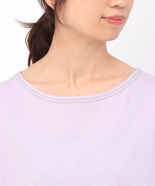 チチカカ(チチカカ)の「ワンポイントダブルステッチTシャツワンピース(ワンピース・レディース・カーキ/ライトパープル/ライトベージュ・FREE)」の12枚目の写真