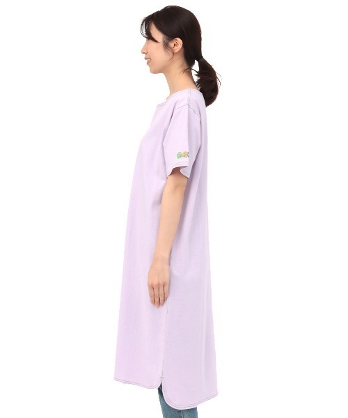 チチカカ(チチカカ)の「ワンポイントダブルステッチTシャツワンピース(ワンピース・レディース・カーキ/ライトパープル/ライトベージュ・FREE)」の10枚目の写真