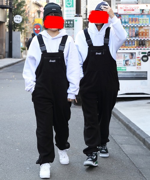 8(eight)(エイト)の「フリースオーバーオール(サロペット/オーバーオール・メンズ・ブラック/オリーブ/グリーン・MEDIUM/LARGE)」の7枚目の写真