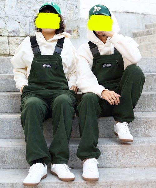 8(eight)(エイト)の「フリースオーバーオール(サロペット/オーバーオール・メンズ・ブラック/オリーブ/グリーン・MEDIUM/LARGE)」の13枚目の写真