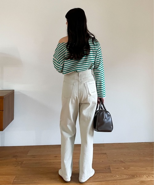 EPIMI E'PIMMY(エピミエピミー)の「カラフルボーダーロングプルオーバー(Tシャツ/カットソー・レディース・サックスブルー/ブラック/ネイビー/グリーン・MEDIUM)」の11枚目の写真