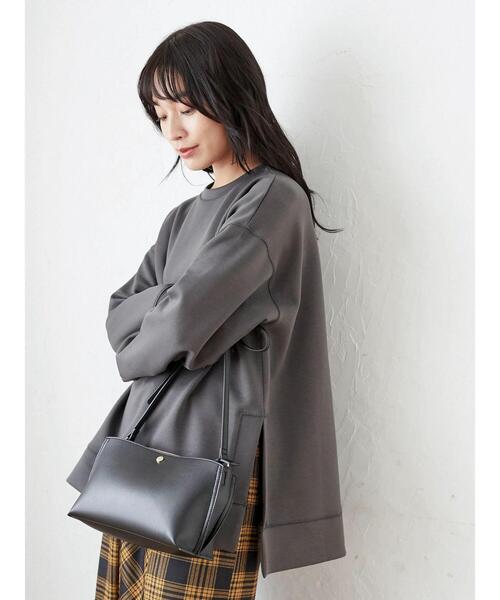 Green　Parks（グリーンパークス）の「ダンボールクッションスリットプルオーバー＊（スウェット・レディース・イエロー/グリーン/ダークグレー/ライトベージュ・FREE）」の19枚目の写真