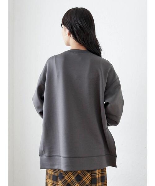 Green　Parks（グリーンパークス）の「ダンボールクッションスリットプルオーバー＊（スウェット・レディース・イエロー/グリーン/ダークグレー/ライトベージュ・FREE）」の10枚目の写真