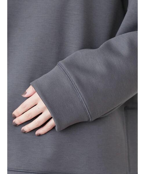 Green　Parks（グリーンパークス）の「ダンボールクッションスリットプルオーバー＊（スウェット・レディース・イエロー/グリーン/ダークグレー/ライトベージュ・FREE）」の8枚目の写真