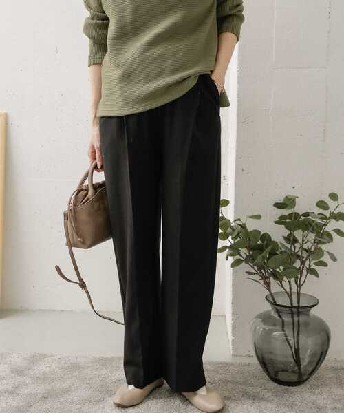 URBAN RESEARCH DOORS（アーバンリサーチドアーズ）の「裏起毛ストレートイージーパンツ（その他パンツ・レディース・ブラック/チャコールグレー・38/36）」の15枚目の写真