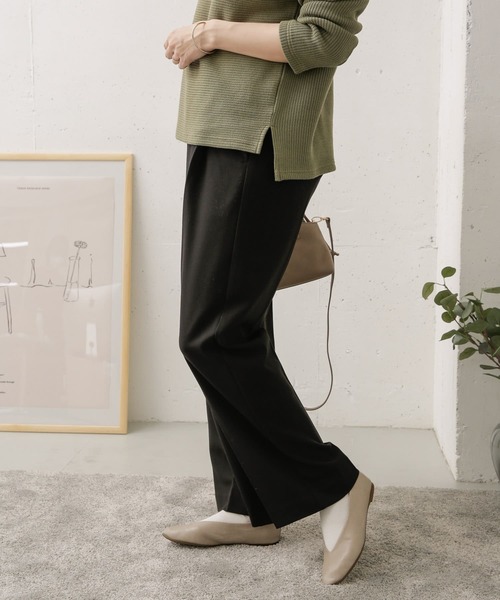 URBAN RESEARCH DOORS（アーバンリサーチドアーズ）の「裏起毛ストレートイージーパンツ（その他パンツ・レディース・ブラック/チャコールグレー・38/36）」の16枚目の写真