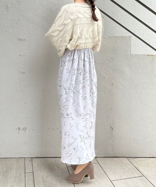 MAJESTIC LEGON（マジェスティックレゴン）の「ケーブルニットボレロ（カーディガン/ボレロ・レディース・ライトグレー/アイボリー/モカ・MEDIUM）」の8枚目の写真