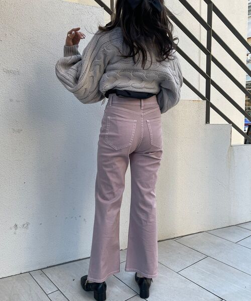 MAJESTIC LEGON（マジェスティックレゴン）の「ケーブルニットボレロ（カーディガン/ボレロ・レディース・ライトグレー/アイボリー/モカ・MEDIUM）」の18枚目の写真