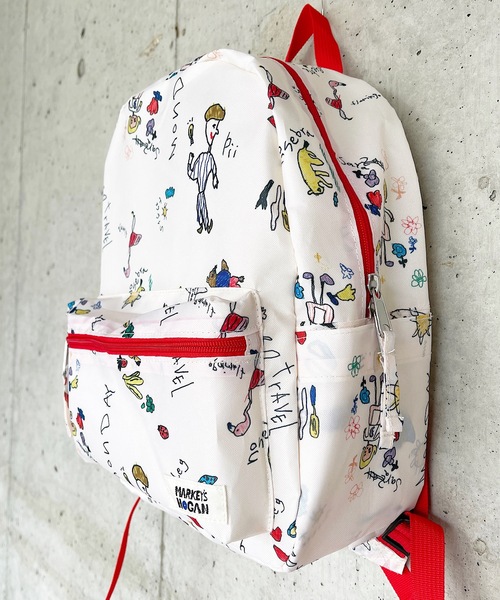 HOGAN RANCH WEAR（ホーガンランチウエア）の「ソウガラリュックサック[Lucky/Heart/ピンクジャガー]（バックパック/リュック・キッズ・オフホワイト/ピンク/グリーン・S/M）」の2枚目の写真