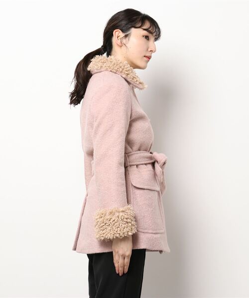 epine(エピヌ)の「poodle fur coat pink curly hair(ステンカラーコート・レディース・ピンク・FREE)」の14枚目の写真