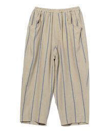 ハバーサック☆フロントギャザー 　ポケット　サルエルパンツ IVORY HAVERSACK（ハバーザック）の「HAVERSACK / リネン ストライプ