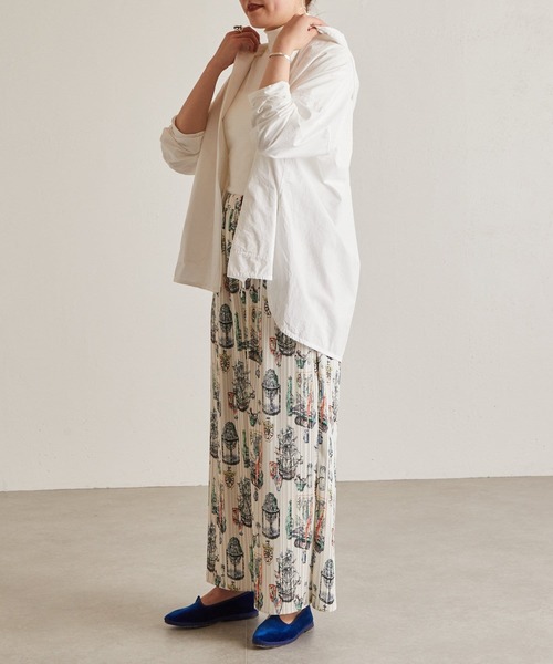 BEARDSLEY(ビアズリー)の「ボヤージュプリントプリーツパンツ(その他パンツ・レディース・ベージュ・FREE)」の9枚目の写真