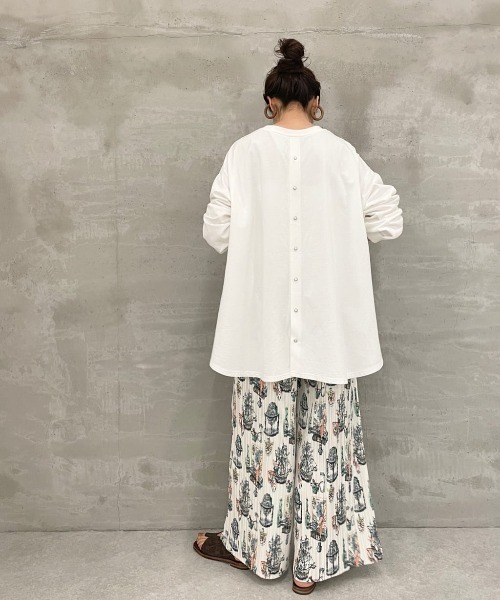 BEARDSLEY(ビアズリー)の「ボヤージュプリントプリーツパンツ(その他パンツ・レディース・ベージュ・FREE)」の12枚目の写真