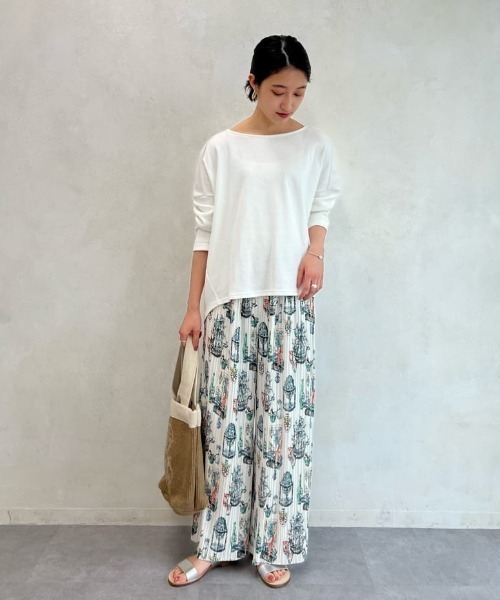 BEARDSLEY(ビアズリー)の「ボヤージュプリントプリーツパンツ(その他パンツ・レディース・ベージュ・FREE)」の13枚目の写真