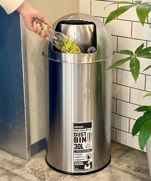 DUST BIN SATIN FINISHED 30L/ゴミ箱 30L（ダストボックス）｜DULTON
