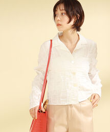 Ray BEAMS | Ray BEAMS / シャーリング シャツ(シャツ/ブラウス)