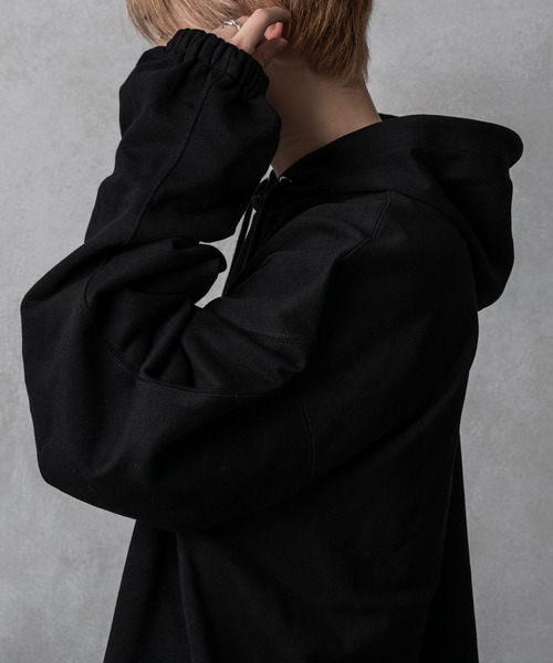 Adoon plain（アドーンプレーン）の「【Adoon plain】ギャザーパーカー（パーカー・メンズ・ライトグレー/ブラック・FREE）」の14枚目の写真