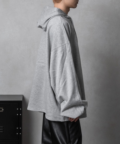 Adoon plain（アドーンプレーン）の「【Adoon plain】ギャザーパーカー（パーカー・メンズ・ライトグレー/ブラック・FREE）」の20枚目の写真