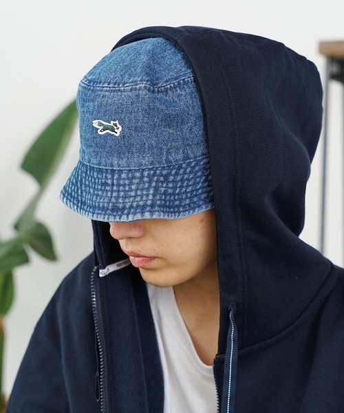 PENNEYS(ぺニーズ)の「PENNEYS/ペニーズ THE FOX HAT DENIM フォックスワッペン デニムバケットハット(ハット・メンズ・ライトブルー/ブラック/ブルー・L/S)」の3枚目の写真