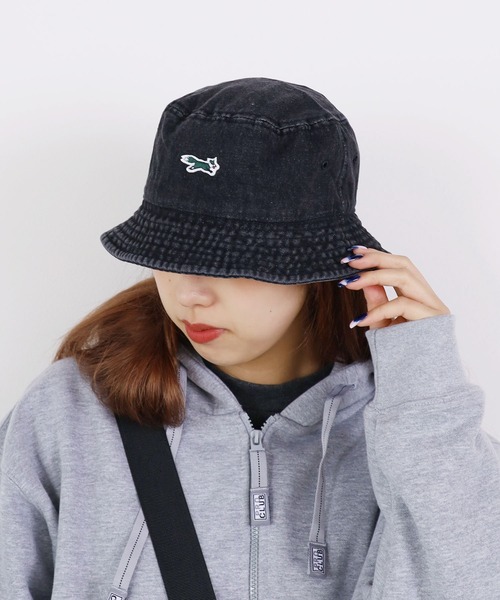 PENNEYS(ぺニーズ)の「PENNEYS/ペニーズ THE FOX HAT DENIM フォックスワッペン デニムバケットハット(ハット・メンズ・ライトブルー/ブラック/ブルー・L/S)」の8枚目の写真