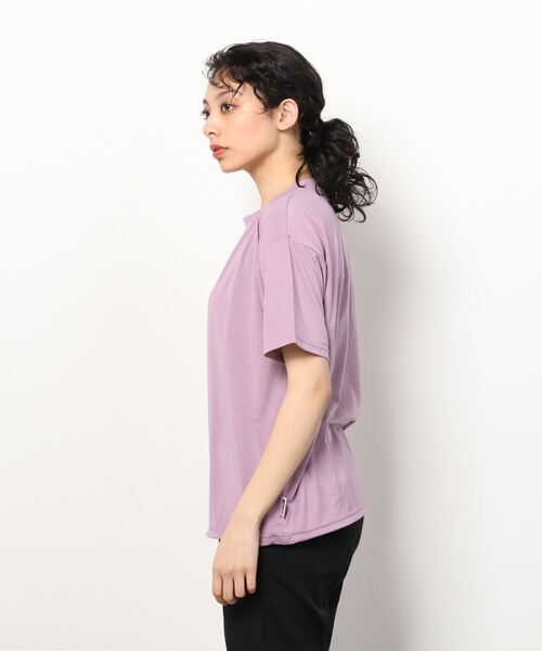 FILA（フィラ）の「フィラ FILA リヨセル混Tシャツ（Tシャツ/カットソー・レディース・ネイビー/ラベンダー/ブラック・S/M/L/XL）」の4枚目の写真