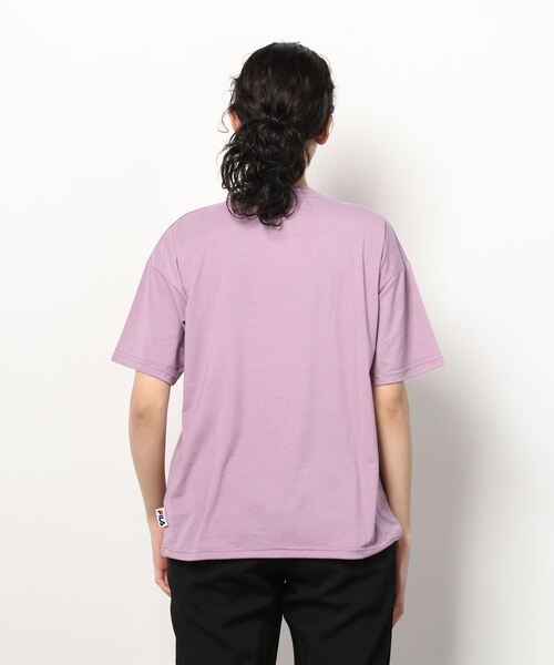 FILA（フィラ）の「フィラ FILA リヨセル混Tシャツ（Tシャツ/カットソー・レディース・ネイビー/ラベンダー/ブラック・S/M/L/XL）」の5枚目の写真