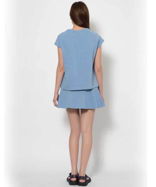 X-girl（エックスガール）の「【mini6月号掲載】PONTE SET UP（スカート・レディース・ブラック/アッシュ/ライトブルー・1/2）」の12枚目の写真