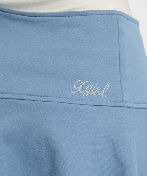 X-girl（エックスガール）の「【mini6月号掲載】PONTE SET UP（スカート・レディース・ブラック/アッシュ/ライトブルー・1/2）」の9枚目の写真