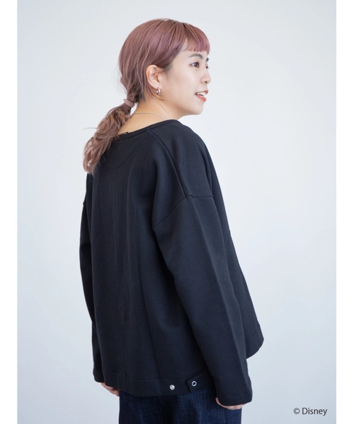 Disney（ディズニー）の「クルーネック裏毛カーディガン/Mickey（カーディガン/ボレロ・レディース・ブラック・L/M）」の10枚目の写真