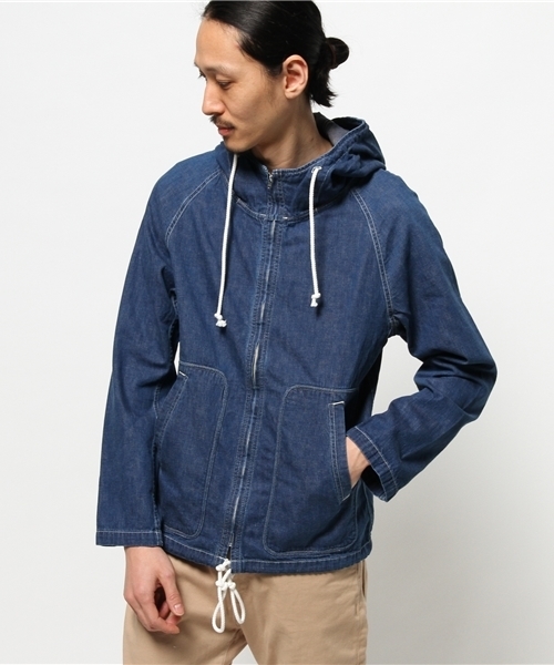 Denime（ドゥニーム）の「【MadeInJapan】40sフレンチワークマリンパーカージェルトデニムUSED加工（その他アウター・メンズ・インディゴブルー・SMALL/LARGE/MEDIUM）」の4枚目の写真