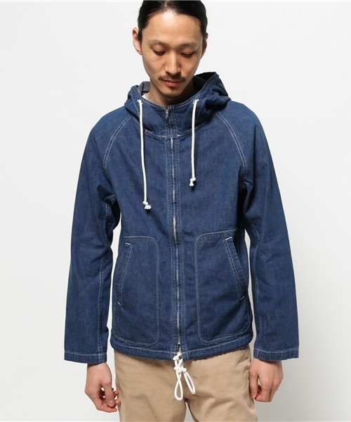 Denime（ドゥニーム）の「【MadeInJapan】40sフレンチワークマリンパーカージェルトデニムUSED加工（その他アウター・メンズ・インディゴブルー・SMALL/LARGE/MEDIUM）」の5枚目の写真