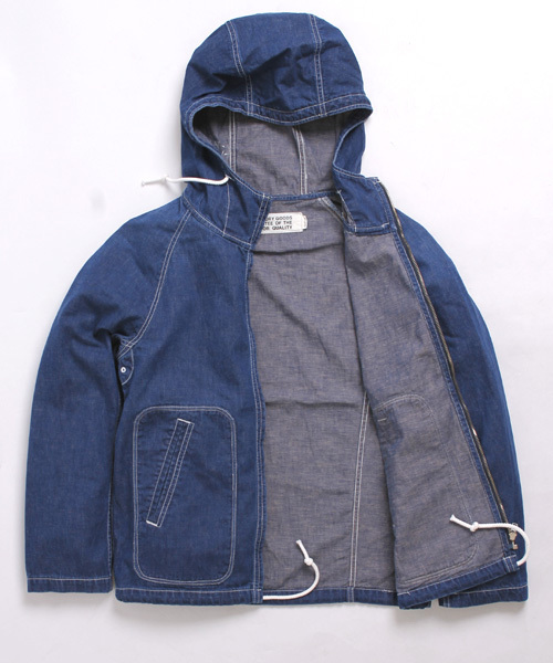 Denime（ドゥニーム）の「【MadeInJapan】40sフレンチワークマリンパーカージェルトデニムUSED加工（その他アウター・メンズ・インディゴブルー・SMALL/LARGE/MEDIUM）」の13枚目の写真