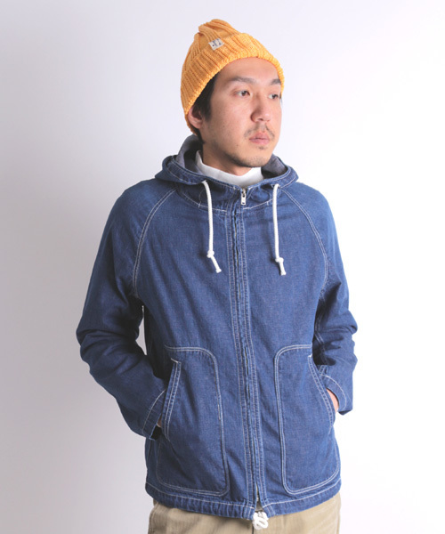 Denime（ドゥニーム）の「【MadeInJapan】40sフレンチワークマリンパーカージェルトデニムUSED加工（その他アウター・メンズ・インディゴブルー・SMALL/LARGE/MEDIUM）」の16枚目の写真