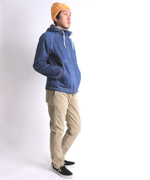 Denime（ドゥニーム）の「【MadeInJapan】40sフレンチワークマリンパーカージェルトデニムUSED加工（その他アウター・メンズ・インディゴブルー・SMALL/LARGE/MEDIUM）」の3枚目の写真